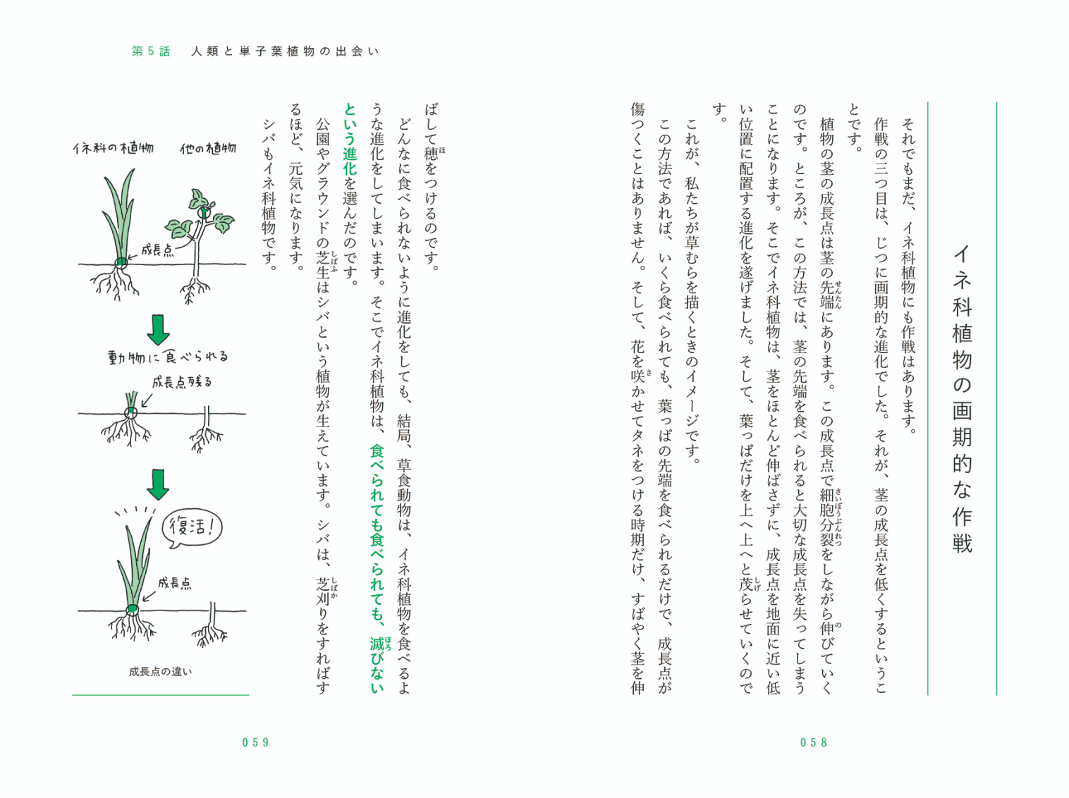 本文レイアウト／2色刷・イラスト多数